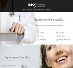 Rediseo Web para farmacia laboratorio de Flores, CABA, Buenos Aires.
