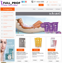 Diseo de Paginas Web Autoadministrable con Carrito de Compras on-line para venta de productos de belleza, deportivos y salud de Buenos Aires, Argentina
