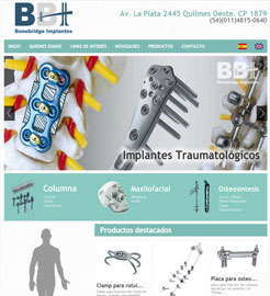 Diseo de Paginas Web Autoadministrable de comercializacin de Implantes Traumatologicos de Buenos Aires, Argentina.