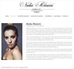 Diseo de Paginas Web para cantante Soprano Nadia Mancini, Argentina. WordPress