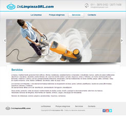 Diseo de Pagina Web para Empresa de Limpieza, Buenos Aires, Argentina. Autoadministrable