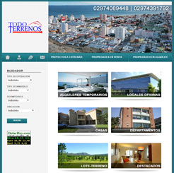 Diseo de Paginas Web Autoadministrable para Inmobiliaria de Comodoro Rivadavia, Chubut, Argentina.
