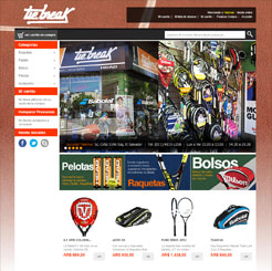 Diseo de Paginas Web con Carrito de Compras de venta de Artculos para Tenis, Paddle, pelotas y accesorios de Buenos Aires, Argentina.