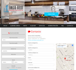 Diseño de Paginas Web Autoadministrable para Inmobiliaria Ernesto Aiello Propiedades de Quilmes, Buenos Aires, Argentina.